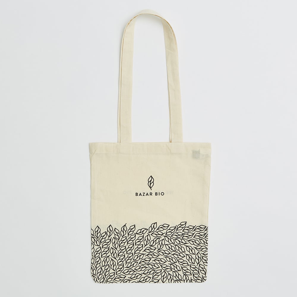 Bespoke 5oz Natural Cotton Tote Bag with 45cm long Shoulder Straps