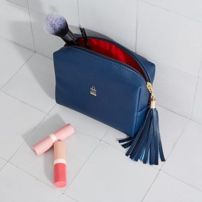 vegane lederne kleine waschtasche