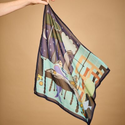 Anpassbare Seiden-Georgette-Schals | 90 b x 90 h cm