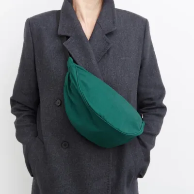 Halbmond-Canvas-Taschen zum Personalisieren | 31 x 17 x 12 cm